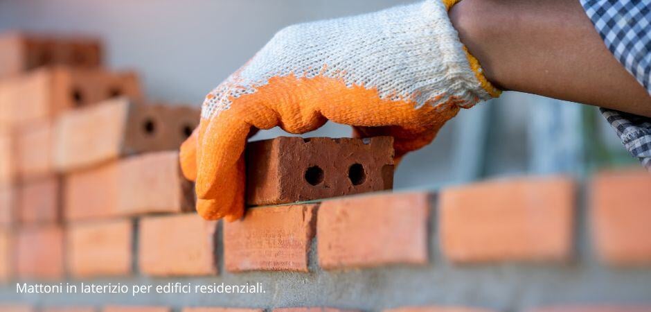 Mattoni in laterizio per edifici residenziali